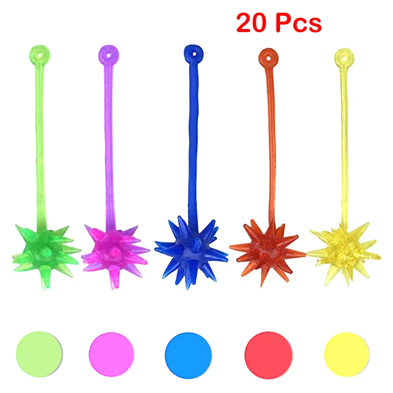 

20 Pcs Novelty Funny Sticky Meteor Hammer Sticky Wall Toy Children Nostalgic Venting Sticky Wall Lala Le Kids Decompression Toys