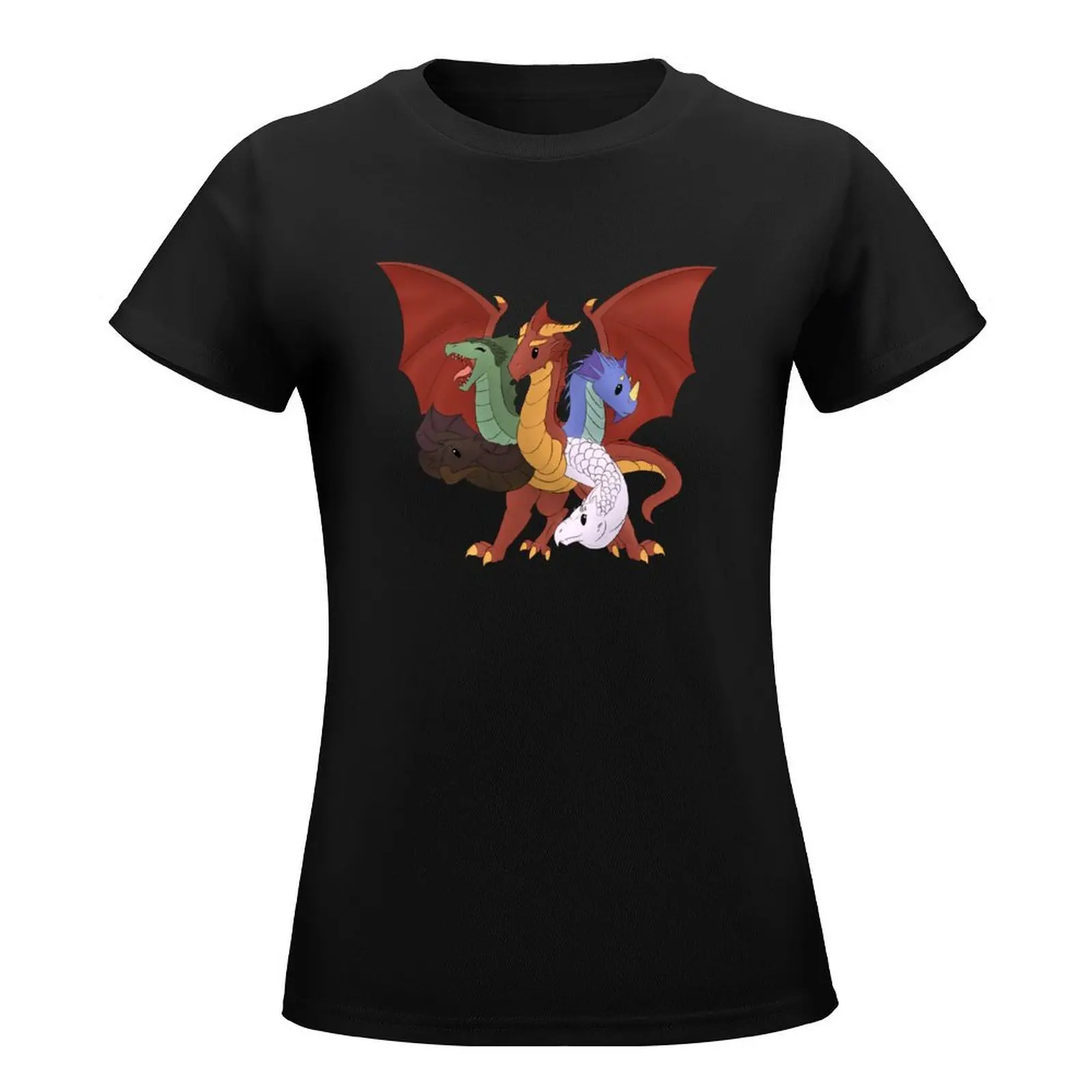 Tiny Tiamat T-Shirt Female clothing plus size tops Aesthetic clothing summer top womans clothing