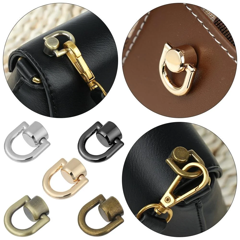 4Pcs Metal Bag Rivet Nail Buckle Studs Button Handbag Belt Hanger Leather Craft Luggage Bag Buckle Tong Snap Hardware Accessorie