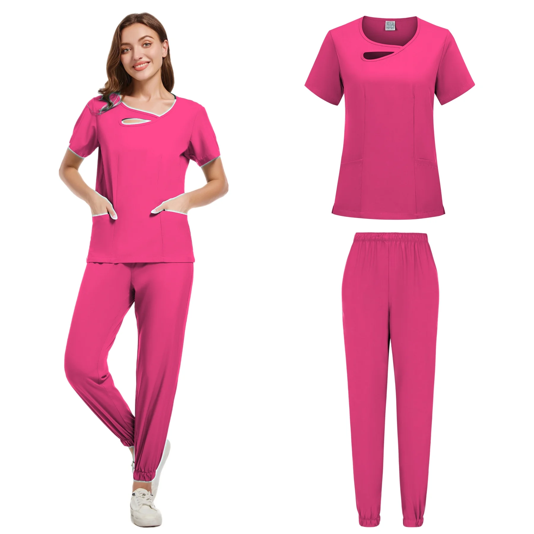 Surgical Uniforms Woman Nursing Enfermeria Sets Top Pant Articles Medical Uniform Scrubs Clinical Beauty Salon hospital Suits