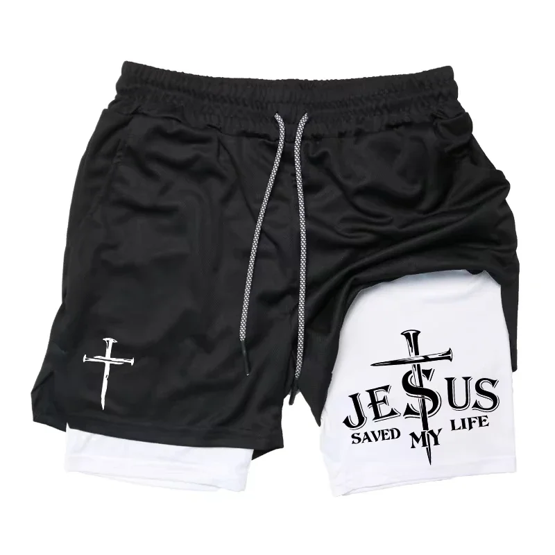 

Summer New Men's Gym Fitness Shorts, Sports Double-layer 2-in-1 Quick Drying Shorts