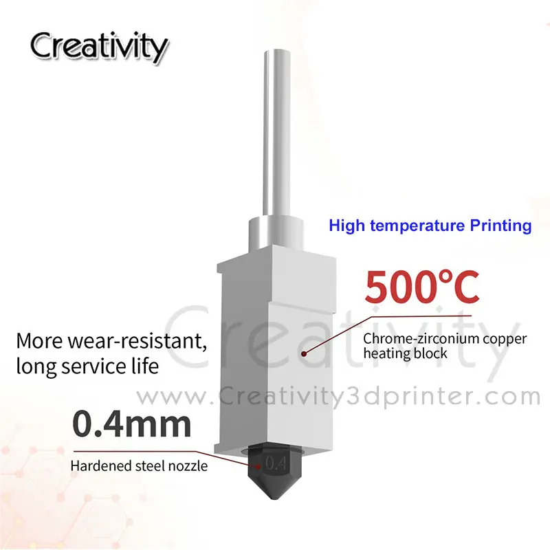 Upgrade Hotend For Bambu Carbon Lab X1& P1P Thermistor Heating Rod CHT Hard Steel Nozzle Bamboo p1s Bambulabsx1 J-Head Hot End