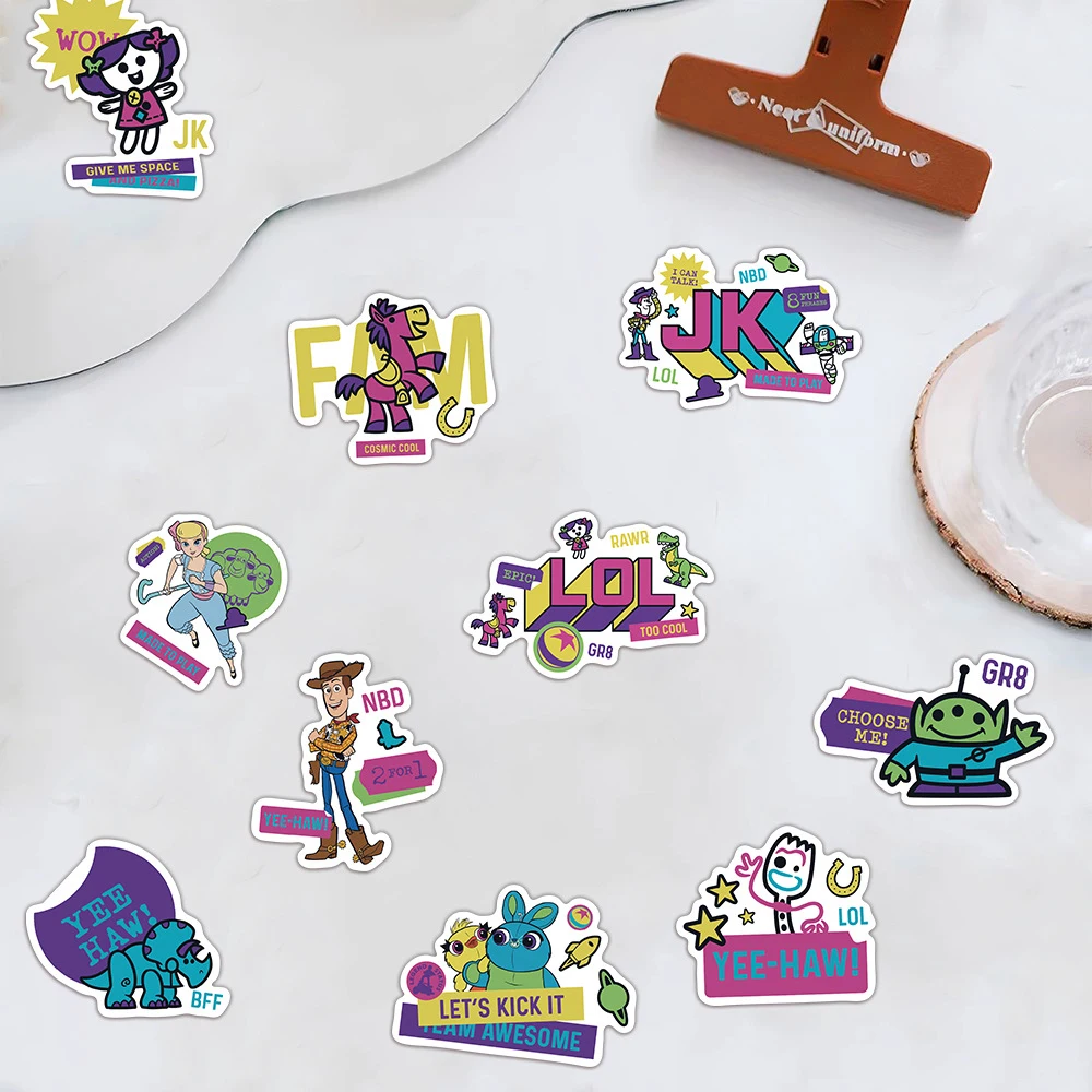 40pcs Cute Disney Toy Story Cartoon Stickers Classic Funny Anime Movie Sticker Notebook Phone Water Bottle Decals Kids Toy Gift