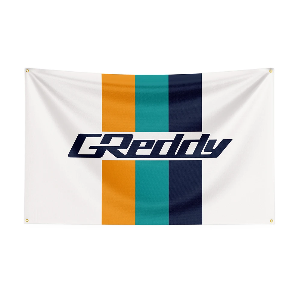 3x5 GReddy Racing Flag Polyester Printed Racing Car Banner For Decor