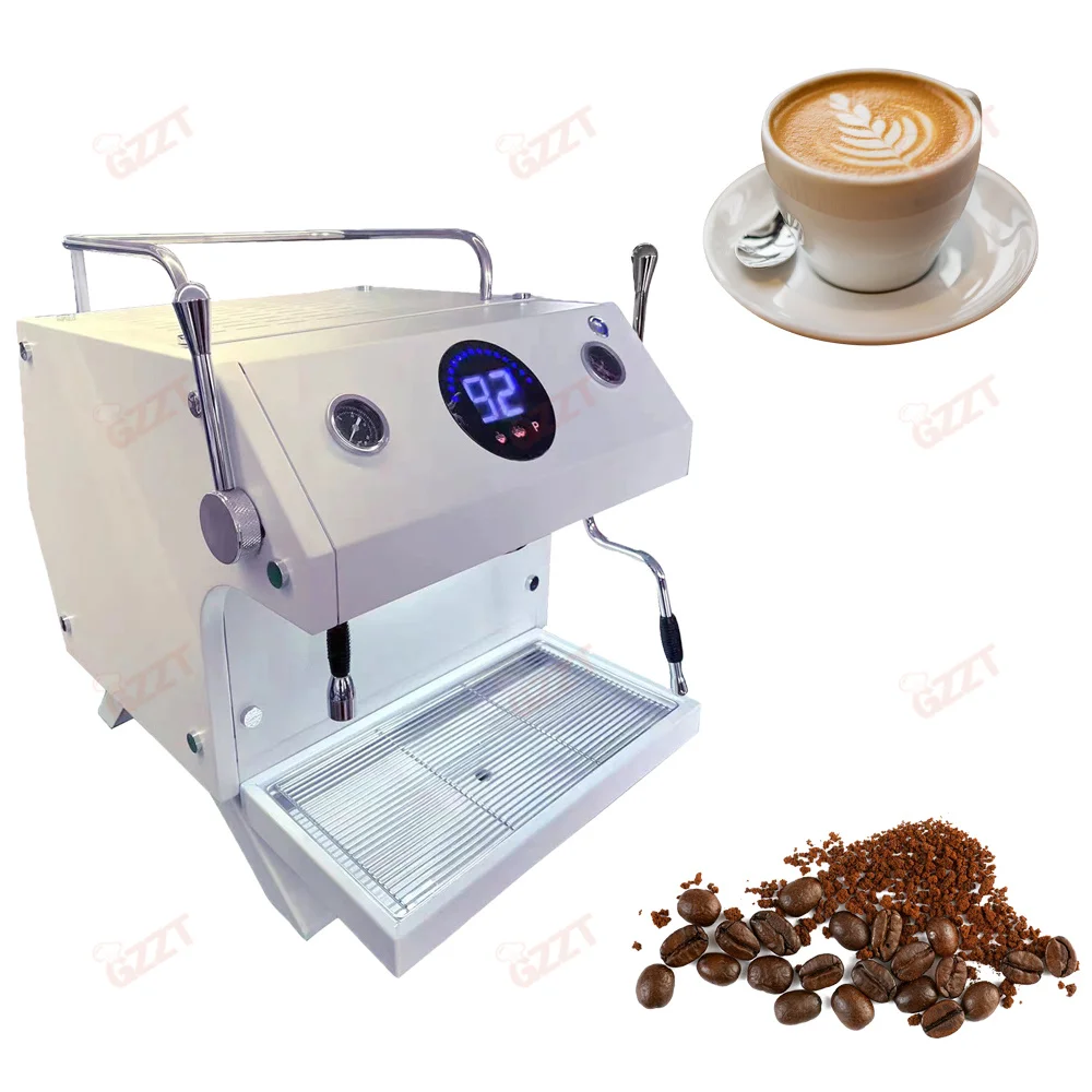 Commercial One Head Espresso Maker for Cafe, Imported Rotary Pump Double Boilers 6L+0.8L Coffee Brewing Equipment