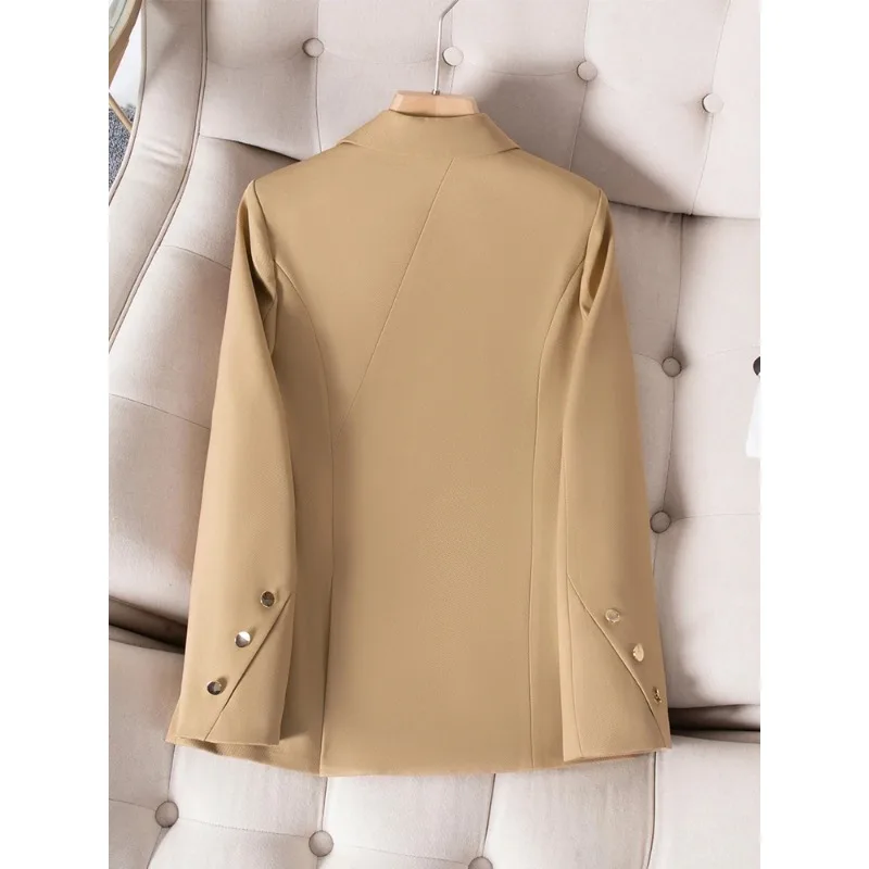 Orange Fashion Women Suit Formal Blazer Khaki Black Female Office Ladies Long Sleeve Business Work Wear Jacket For Autumn Winter