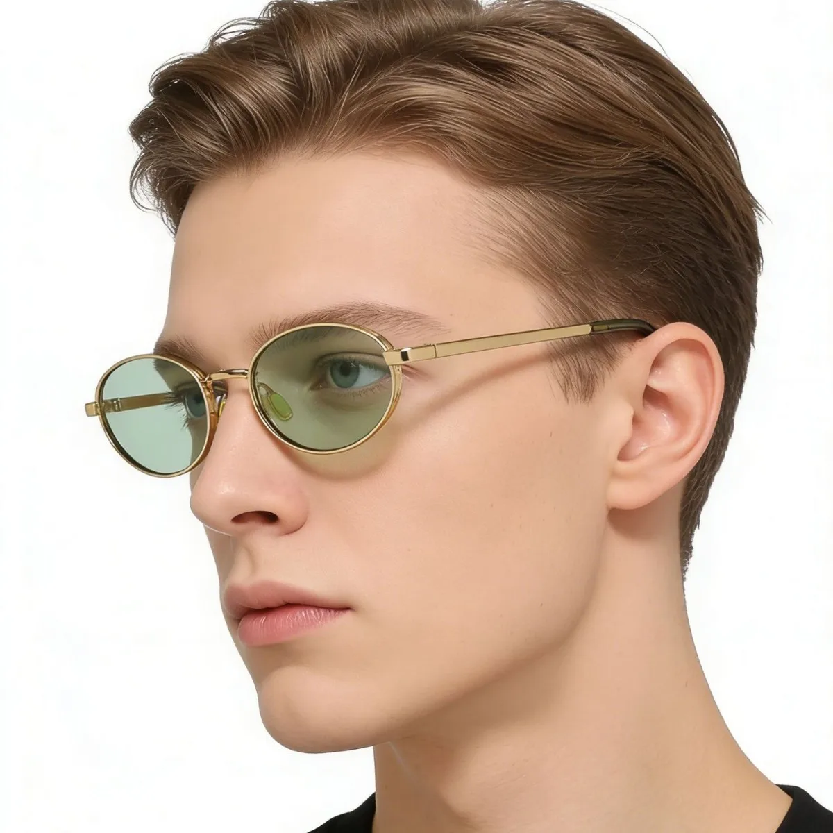 

Luxury Oval Sunglasses Women Men Retro Metal Frame 2026 Hip Hop Small Round Sun Glasses Chic Trendy Y2K Aesthetic Shades SZ3615