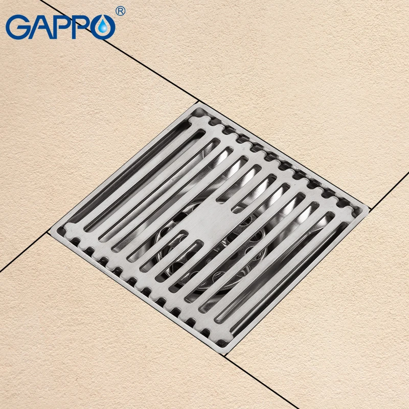 GAPPO Stainless Steel Floor Drains Anti-odor Shower Floor Stoppers Bathtub Drainers Strainers Bathroom Accessories Y85513