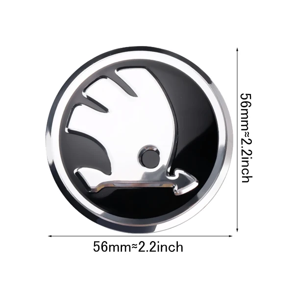 4pcs 56/60mm Car Wheel Center Cover Badge Sticker Hub Cap Replacement For Skoda S Fabia 2 Superb 2 Octavia Karoq VII VRS Scala