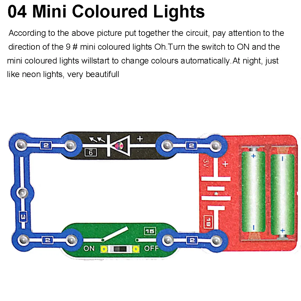 Science Experiments Kits Circuits Electronic For Kids 31 Piece Circuito Electrico niños For Children STEM Toys Science Kits New