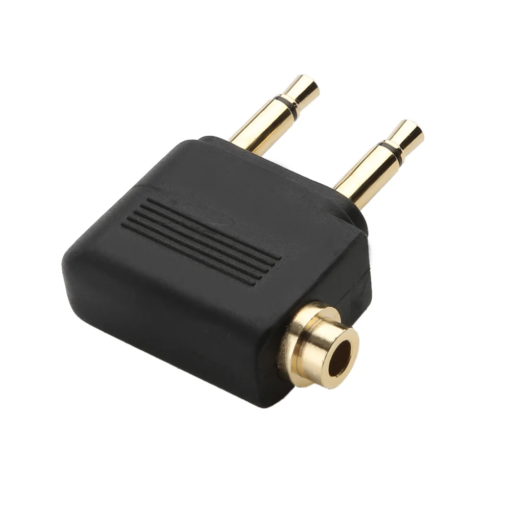 1-5 sztuk Adapter Audio 3.5mm Plug Jack samolot samolot słuchawki Adapter Audio przejściówka Audio do słuchawek nausznych do podróży samolotem