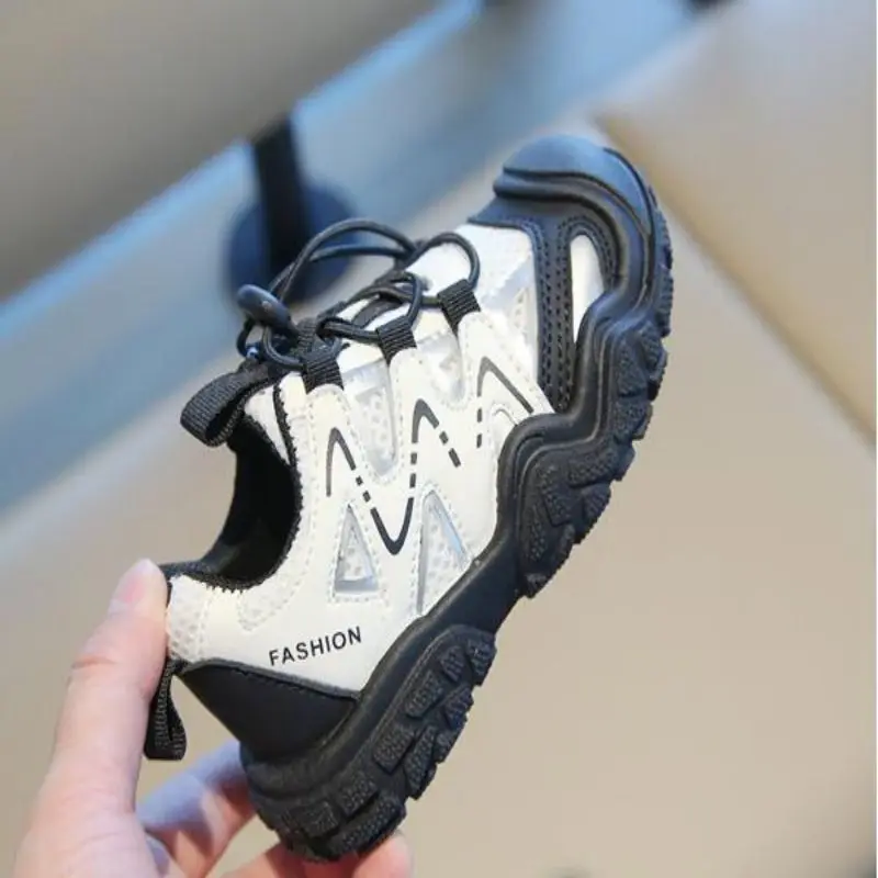 Children's sports shoes 2024 autumn edition boys' hiking shoes outdoor mesh girls' casual shoes anti kick baby dad shoes