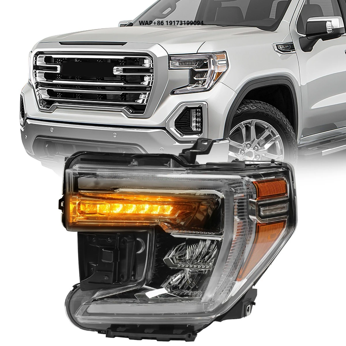 

Front Headlight SIERRA LED Bumper Headlight Car for Sierra 2019-2021