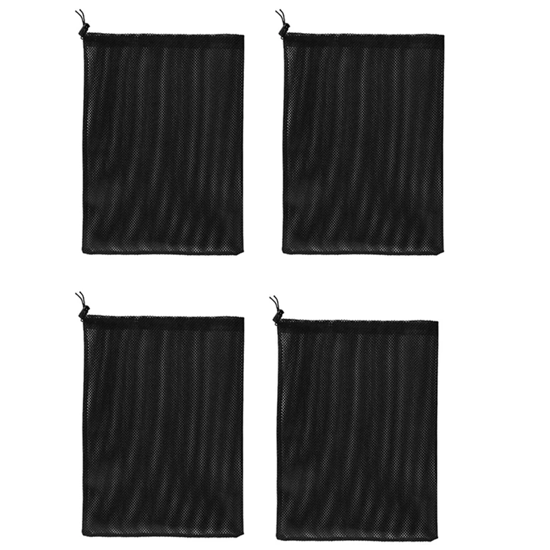 4 Piece Pump Barrier Bag Pond Pump Filter Netting Black Media Bag Pump Mesh Bag For Pond Biological