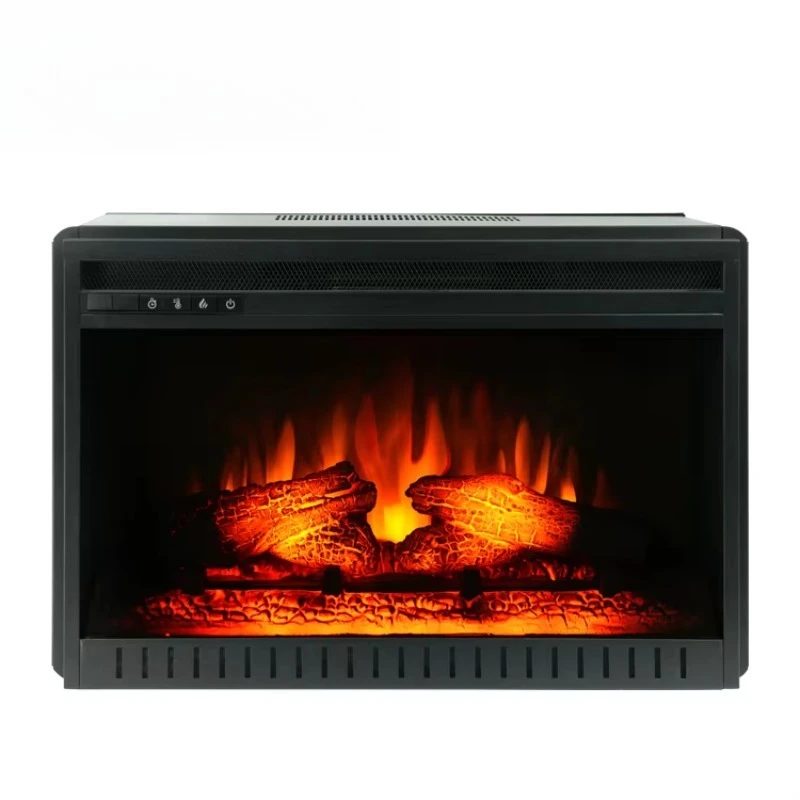 Estufa eléctrica de hierro fundido, inserto decorativo para chimenea de leña