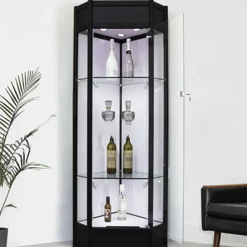 

Display Living Room Wine Cabinets Glass Modern Storage Liquor Wine Cabinets Wall Corner Meuble Vin European Furniture