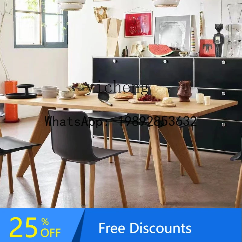 

AA work table Nordic solid wood rectangular modern simple dining table