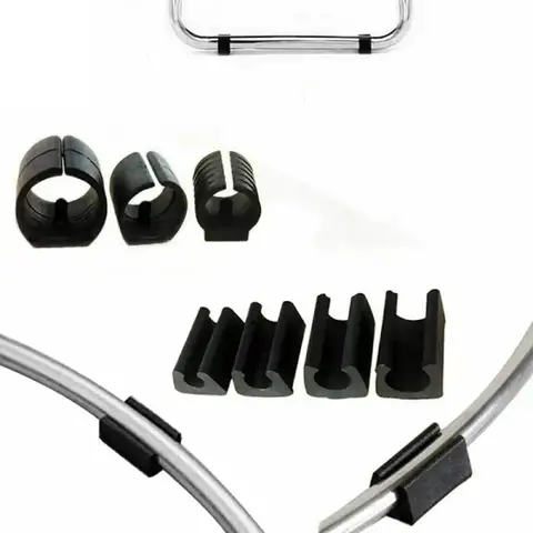 10pcs U Shaped Floor Glides Furniture Feet Plastic Rectangle Non-Slip Chair Legs Caps Floor Protector Chair Foot Pads Covers