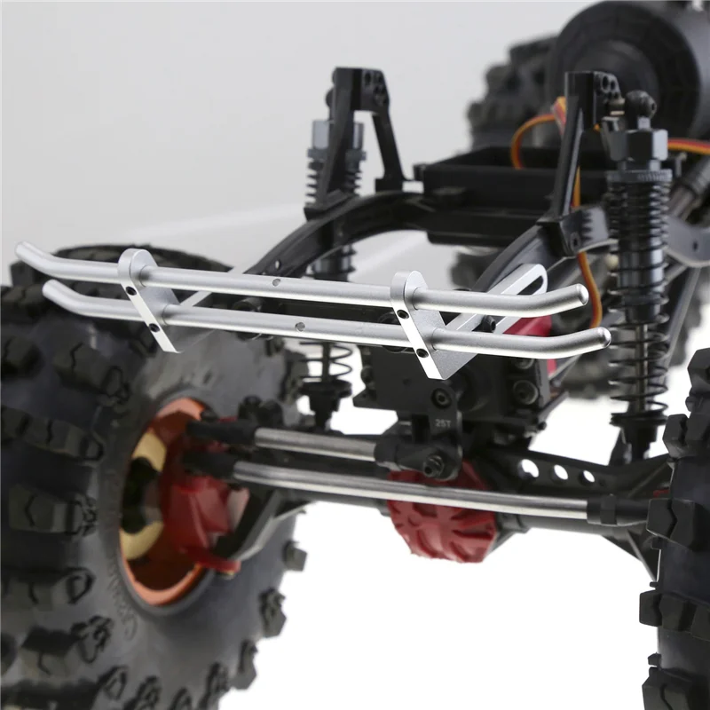 Eccellente-Metallo Paraurti Anteriore Posteriore Per 1/10 RC Crawler Axial TRX4 SCX10 90046 90047 Aggiornamento Pezzi di Ricambio Accessori S