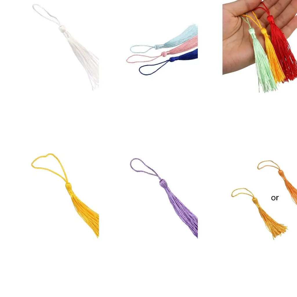 Bead Decor for Key Tassels Pendant Polyester Tassels for w/ Hangi