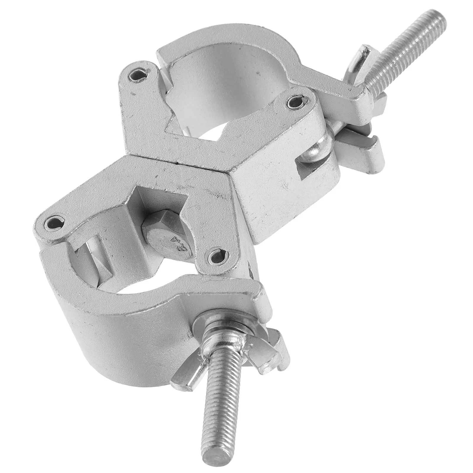 ステージフッククランプ アルミ合金 360 °   回転式デュアルリングライトトラス取り付けブラケットDJ照明ポールクランプトラス