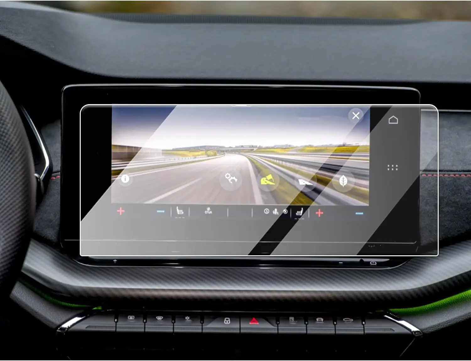 Folia ochronne szkło hartowane na ekran do Skoda Octavia 4 iV MK4 2020-2022 2023 radio samochodowe LCD GPS akcesoria do wnętrza