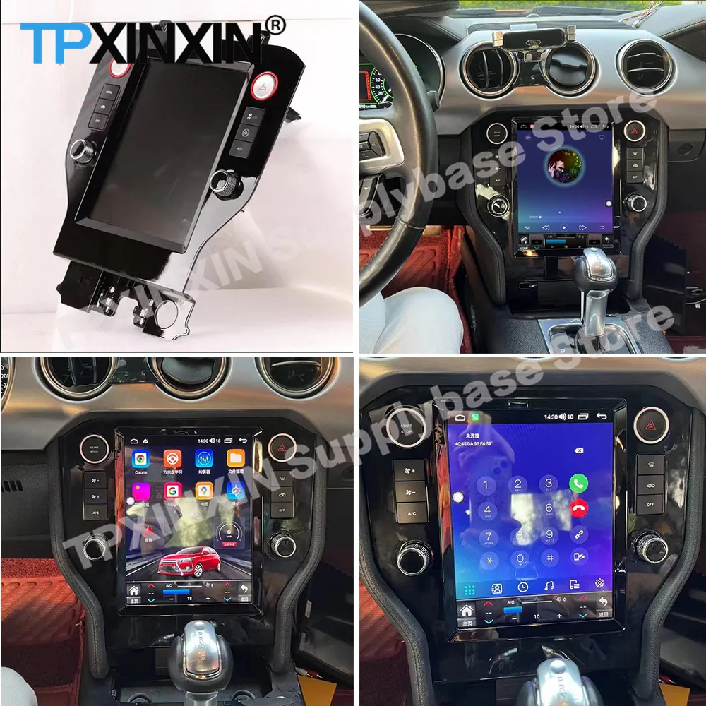Touch Screen Android 15 Auto Carplay Video Player For Ford Mustang 2015~2021 Car GPS Navigation Radio Stereo IPS Head Unit