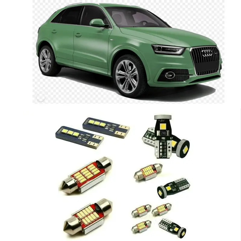 

10 шт. автомобильные аксессуары для Audi Q3 8ub 8ug светодиодный внутренний купол карта багажника комплект освещения Canbus белый