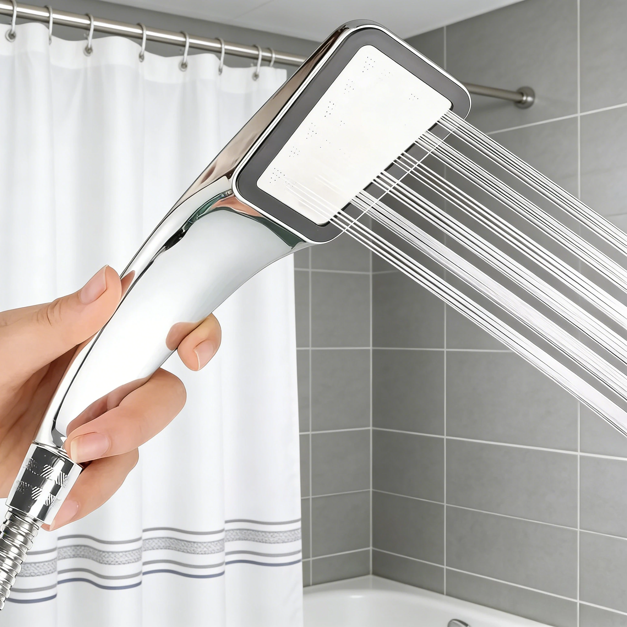 

Новая насадка для душа под давлением с 300-отверстиями, квадратная насадка для душа, экономия воды, насадка для распыления осадков, аксессуары для ванной комнаты