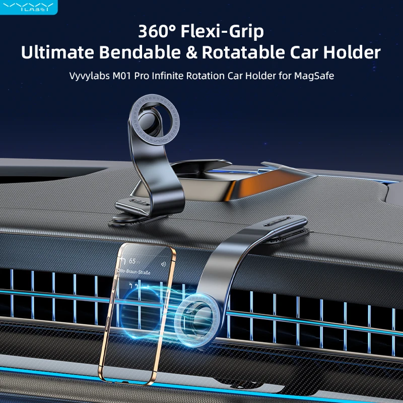 

﻿ VYVYLABS Magnetic Car Phone Holder Stand Foldable Car Mount Support GPS Mobile Bracket in Car Stand Dashboard Center Console