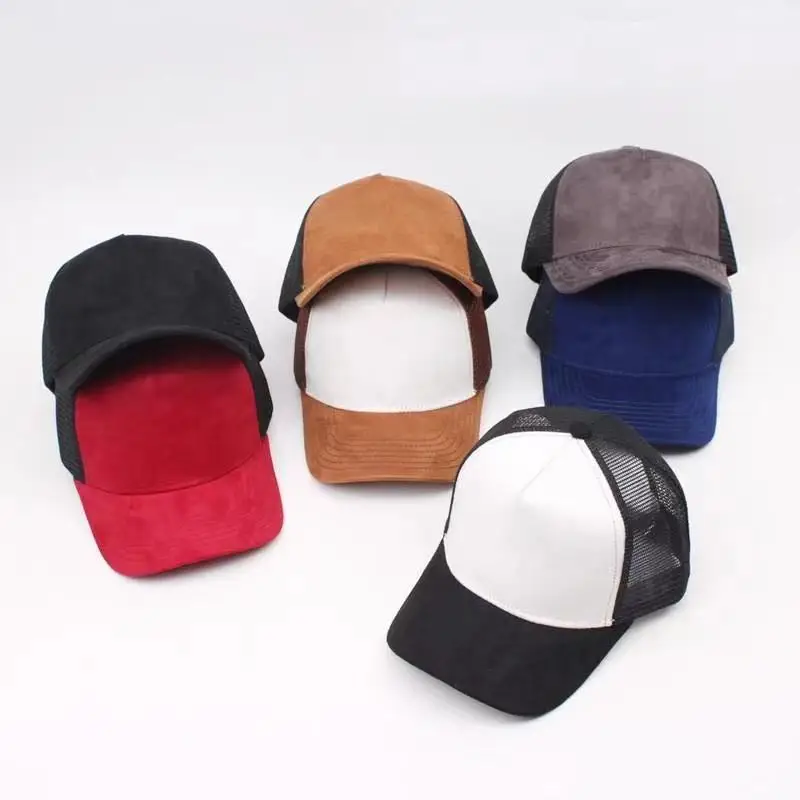 Unisex 5 Panel Suede Mesh Baseballl Cap Four Season Men Women Blank Snapback Caps Dad Hats Outdoor Sport Sun Gorras