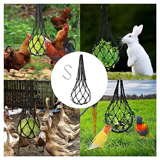 Chicken Vegetable Net Bag Multi-function Practical Poultry Fruit Holder Suitable for Tomatoes Corn wzpi