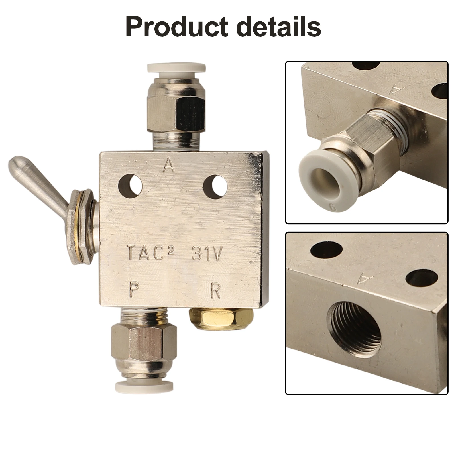 TAC2-31V Pneumatic Valve 2 Position 3 Way Mechanical Valve With 6mm Connector Tool Accessories For Automatic Equipment