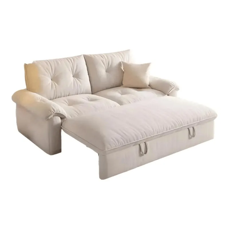 Folding sofa bed, single double guest bedroom dual-purpose telescopic bed, small apartment cloud sofa