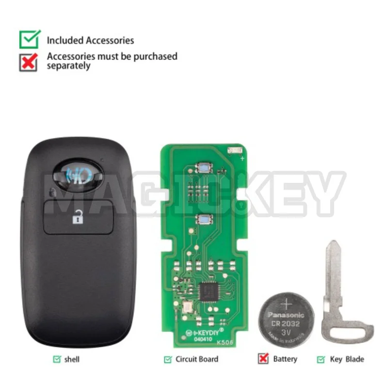 KEYDIY KD ZB63-2 Universal Smart Remote Key 4A Chip Compatible with Toyota Raize Daihatsu Rocky Perodua Type