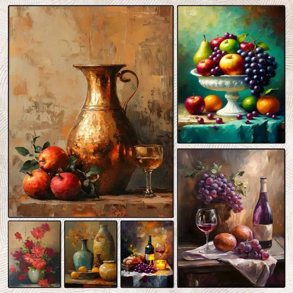 Mid century Still Life Poster Decorative Wall Art Stickers Mural For Home Living Room Hallway Decor Gift