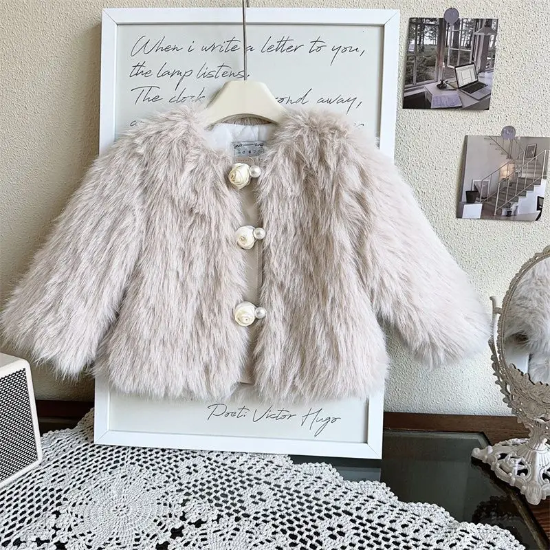 

Детские пальто, шуба из искусственного меха, зимняя одежда для маленьких девочек, меховое пальто для детей, детская куртка для девочек от 2 до 7 лет