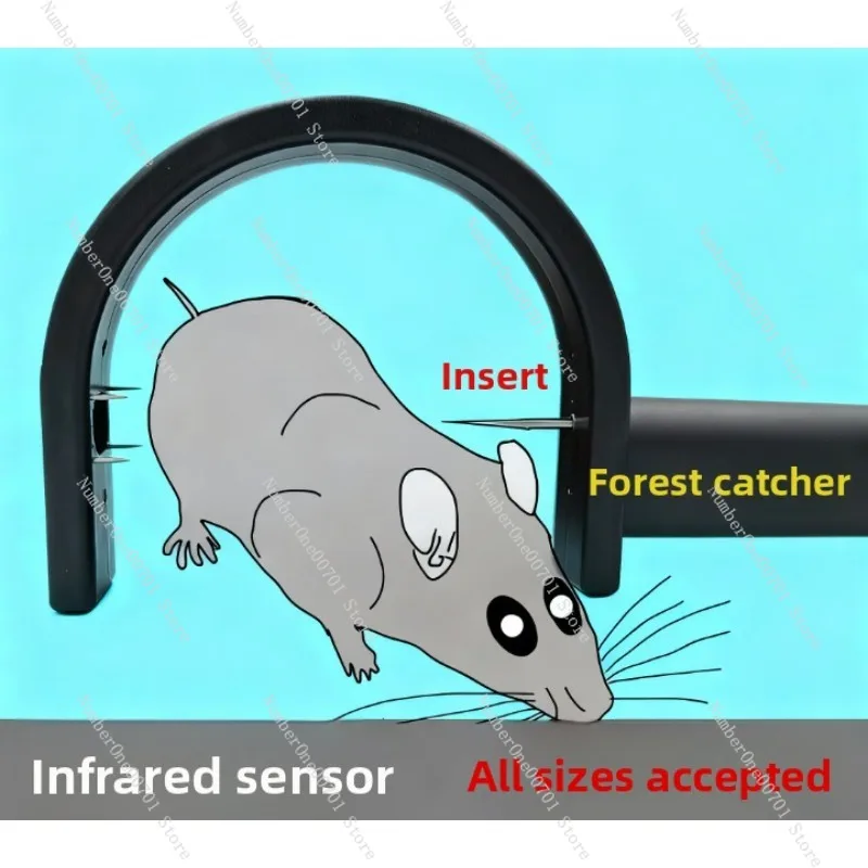 Household mousetrap, intelligent automatic infrared sensing