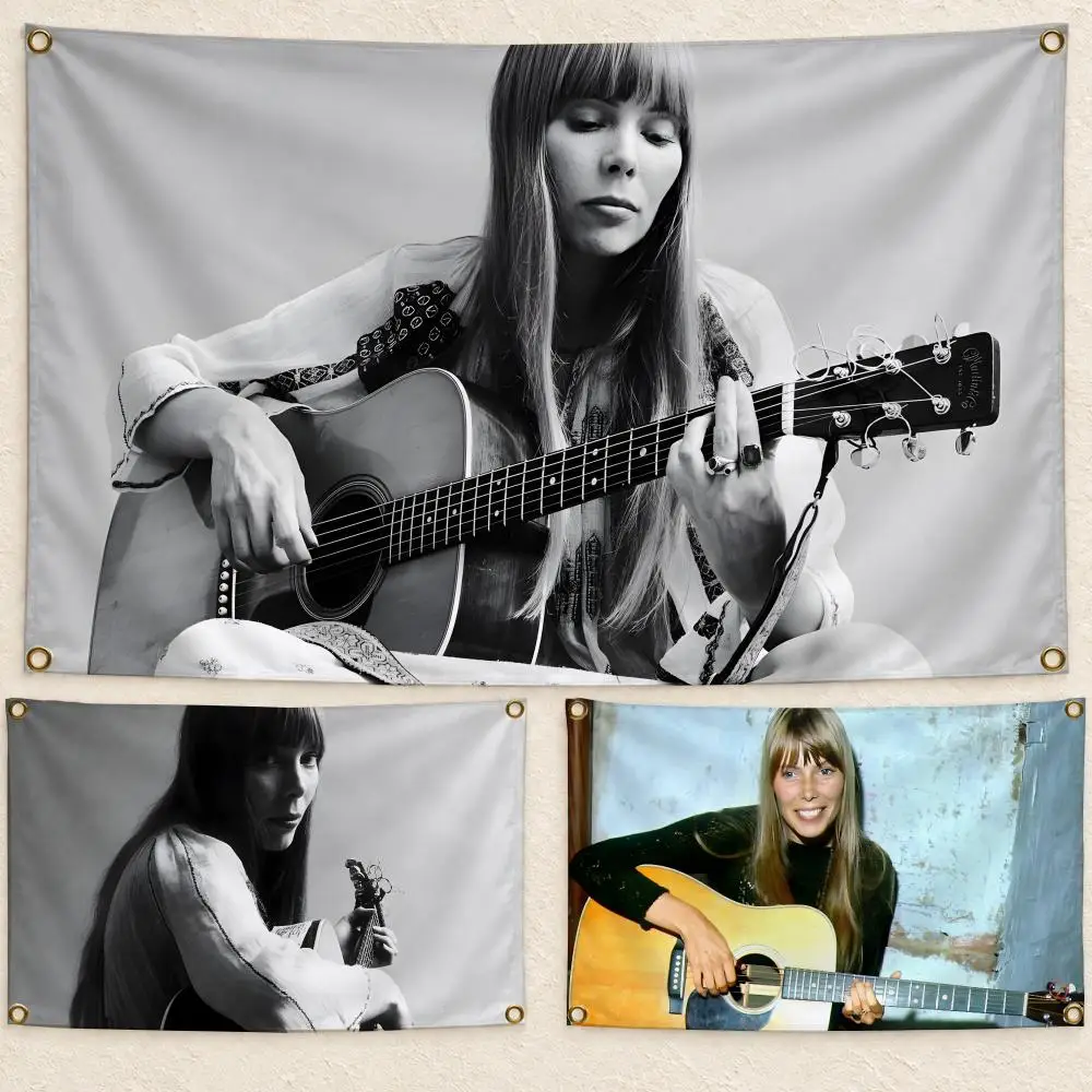 Legendary Singer Joni Mitchell Flags Wall Hanging Flag Banner Living Room Bedroom Home Decor HD Fabric Aesthetic