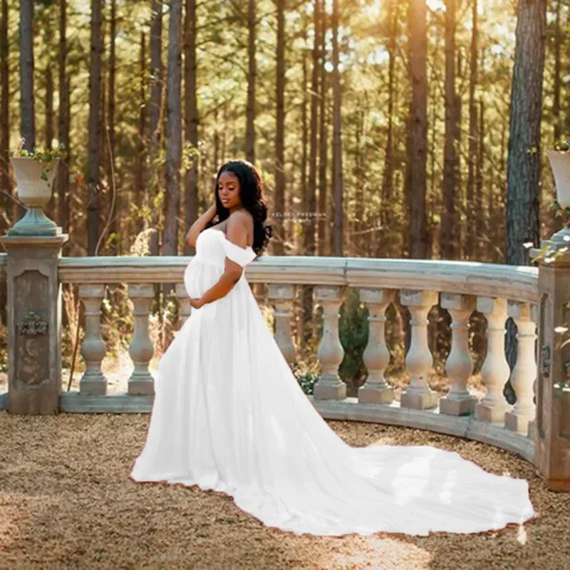 Euramerican คลอดบุตรชุดลูกไม้ชุดสําหรับถ่ายภาพตั้งครรภ์ชุดการตั้งครรภ์ชุดการถ่ายภาพ Props การตั้งครรภ์ Vestidos