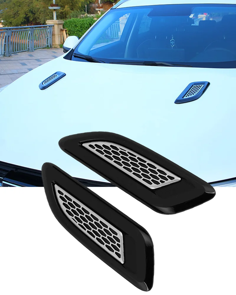 2Pcs Universal Auto Lufteinlass Einlass Motorhaube Hauben Scoop Vents Aufkleber Dekorative Abdeckung Tuning Auto Für Mustang Zubehör – Detail 3