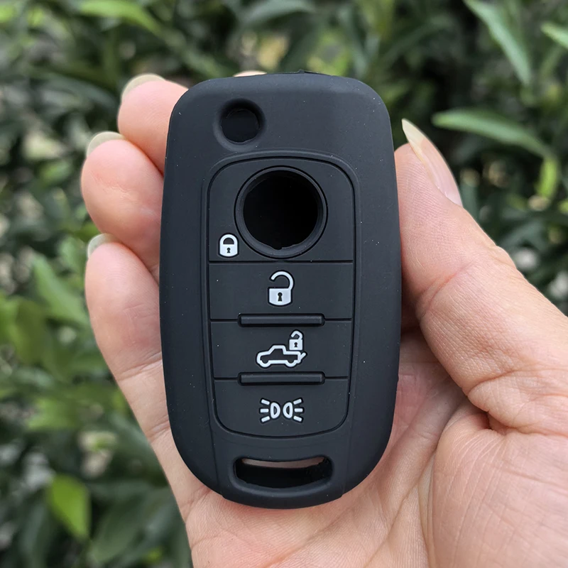 Silicone Flip Car Key Case Cover Shell Protector Keyless Fob for FIAT Tipo Toro Nuovo Freedom 500X Doblo Argo Grazie Accessories