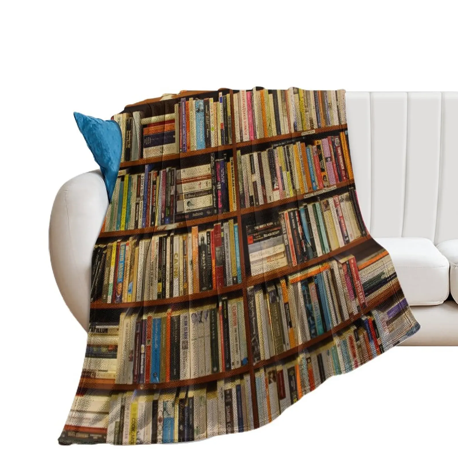 

Bookshelf Books Library Bookworm Reading Throw Blanket Luxury Brand Bed covers for sofa Blankets