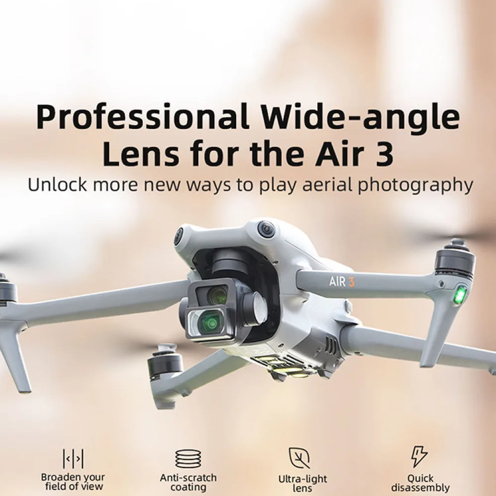 

Professional Wide-angle Lens Filter Widen 35% Optical Glass Lens Drone Camera Outer Accessories for DJI Air 3