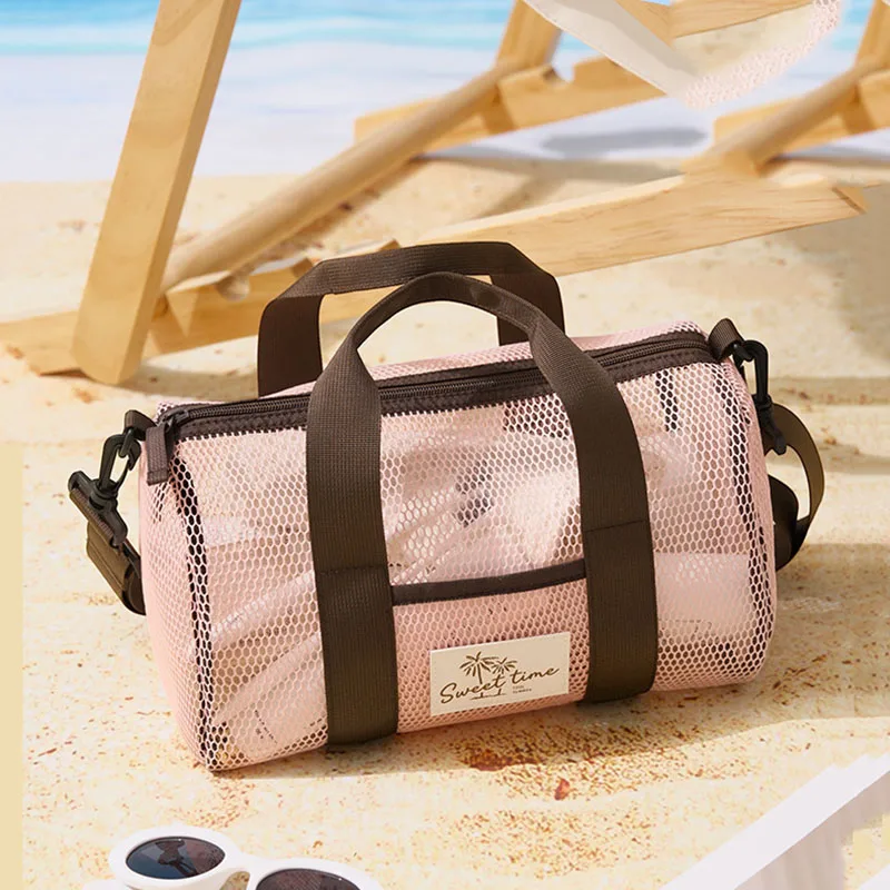 Bag Women Portable Swim Gym Beach Handbag Detachable Shoulder Strap Large Capacity Travel Weekend Bag