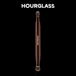 Hourglass Makeup Brush- No.27 Double Head Retractable Eyeshadow Brush Fiber Eyeshadow Smudge Face Makeup Brush