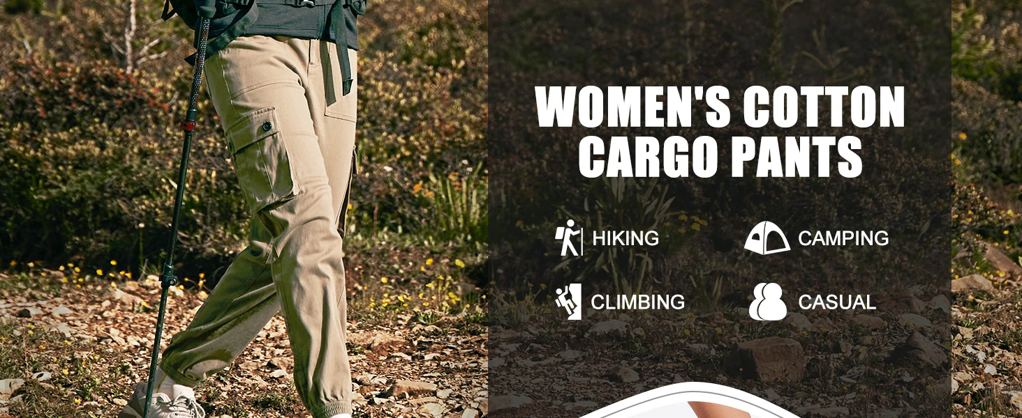 women&amp;#39;s cotton cargo pants