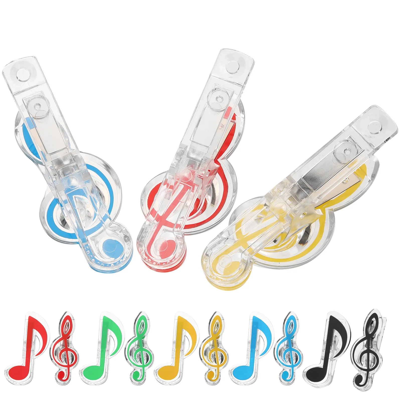 20 Pcs Music Note Folder Gifts Bookmarks Paper Clips Class Accessories Holder Binder