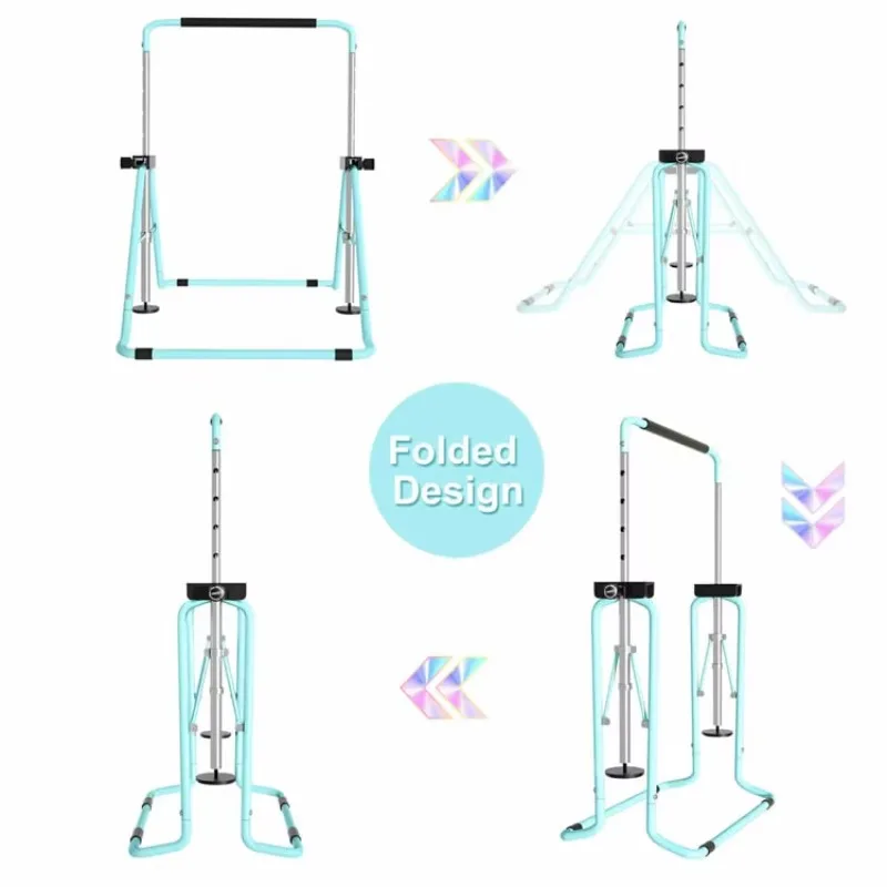 

Foldable Home Kids Adjustable Height Junior Training Balance Horizontal Expandable Gym Kip Bar