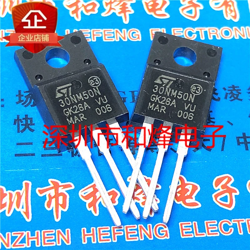 5PCS-10PCS 30NM50N STF30NM50N  TO-220F 500V 27A  New and Original On stock